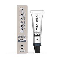 Крем-краска для бровей и ресниц NUDE RANGE BRONSUN, цвет иссиня-черный #2, 15 мл