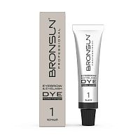 Крем-краска для бровей и ресниц NUDE RANGE BRONSUN, цвет черный #1, 15 мл