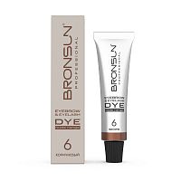 Крем-краска для бровей и ресниц NUDE RANGE BRONSUN, цвет коричневый #6, 15 мл