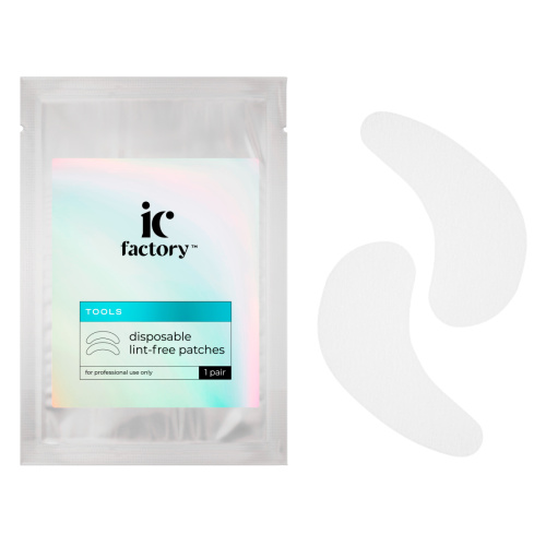 Патчи одноразовые тканевые для ресниц IC FACTORY, 1 пара