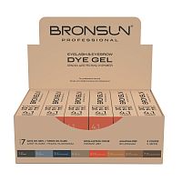 Краска для ресниц и бровей BRONSUN, цвет медный каштан #4.1, 15 мл — 12 шт.