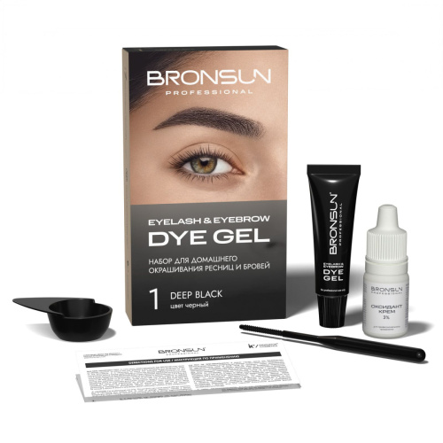 Набор для домашнего окрашивания BRONSUN, цвет черный #1 фото 5